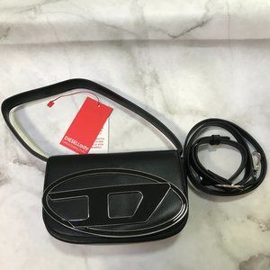 DIESEL 1DR SHOULDER BAG NAPPA LEATHER BLACK